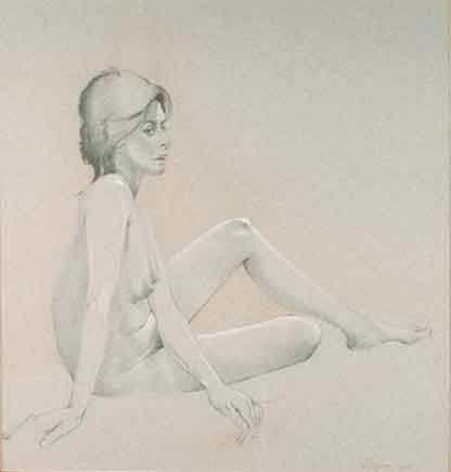 Nude by Douglas Hyde, Pencil 